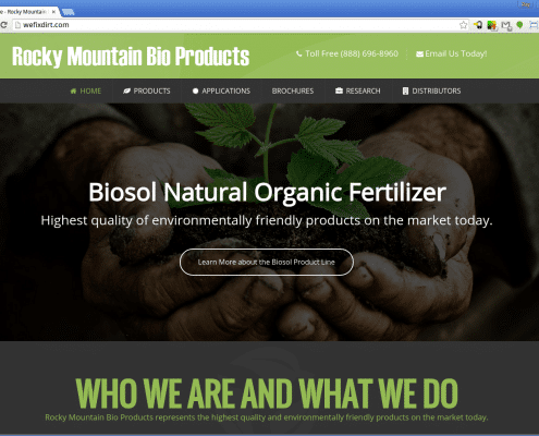 Rocky Mountain Bio Products Web Design