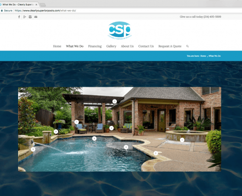 Clearly Superior Pools Website Design About Page