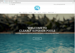Clearly Superior Pools Website Design